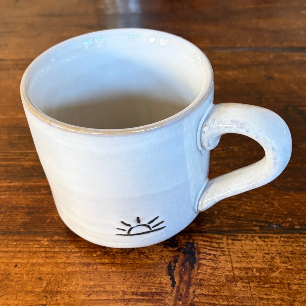 Hearth & Hand White Ceramic Sunrise Accent Mug